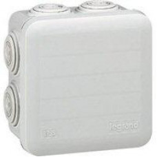 Boîte carrée Plexo IP 55 étanche - blanc - 7 embouts