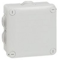Boîte carrée Plexo IP 55 étanche - gris - 7 embouts   105*105*55