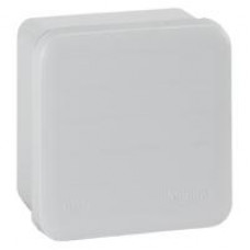 Boîte carrée Plexo IP 55 étanche - gris - faces lisses