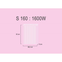 S160 1,6 kw  RAL9010  63/69/8 cm