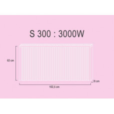 S300 3,0 kw  RAL9010 63/163/8 cm  + thermostat 505 + 411S pieds-roulettes
