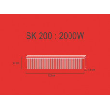 SK200  2,0 kw  RAL9010 23/133/13 cm
