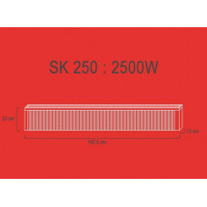SK250  2,5 kw  RAL9010 23/163/13 cm