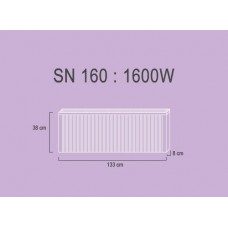 SN160  1,6 kw  RAL9010 38/133/8 cm