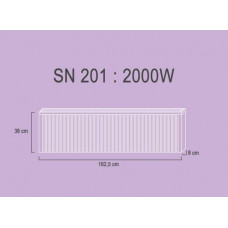 SN201  2,0 kw  RAL9010 38/163/8 cm